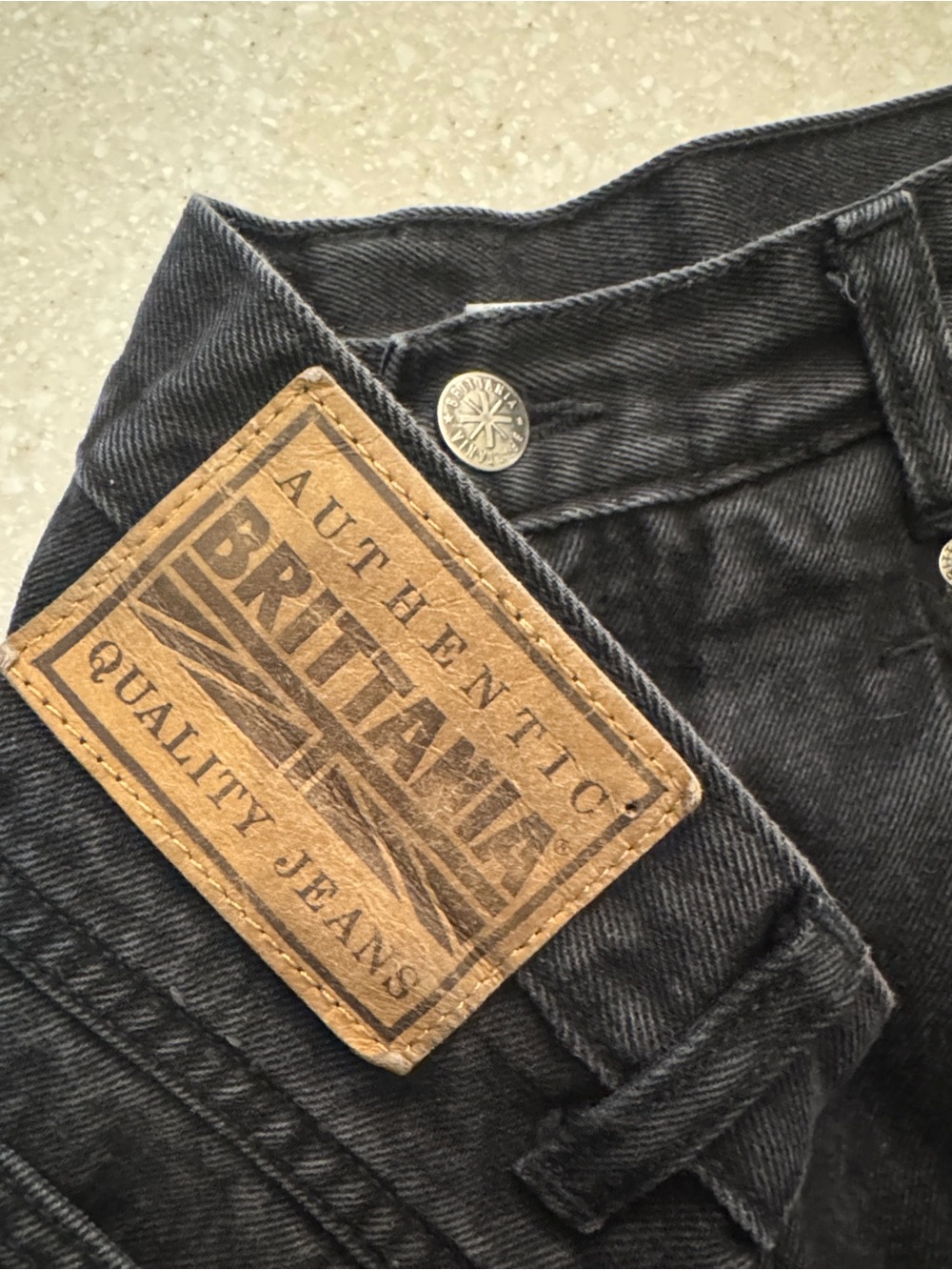 Vintage Brittania High Waisted Black Jeans Waist 29” Women’s